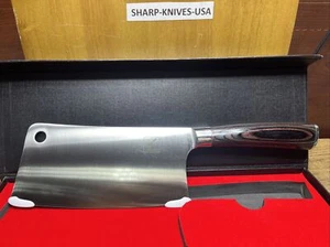 Cleaver 7” inch knife With Hole In Blade Ultra Sharp - Picture 1 of 2