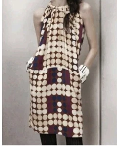 Marni x H&M *rare 100% silk Polkadot shift summer dress UK 12 - Picture 1 of 6
