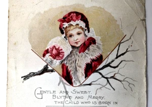 1892 Demorest's Family Magazine January Month Victorian Calendar Child - Picture 1 of 3