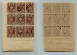 Ukraine πΊπ¦ 1918 70 kop mint block of 9. rtb9927 - Picture 1 of 1