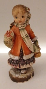 ANRI Sarah Kay Hand Carved 'Winter Surprise' Wood Figurine 147/1000 EUC - 4" - Picture 1 of 5