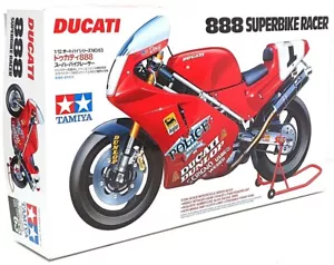 Tamiya 1/12 Scale Model Kit 14063 Series 63 - Ducati 888 Superbike Racer - Foto 1 di 5