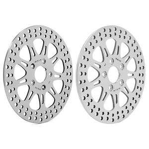 Polished 11.5 Front Rear Brake Rotors for Harley Softail FLSTF FLSTC FLSTN 87-99 - Picture 1 of 10