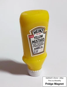 IMÁN NEVERA BOTELLA MOSTAZA AMARILLA HEINZ Novedad Indonesia 3D 2.25" Alto Resina - Imagen 1 de 13