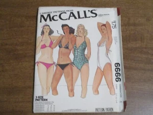 McCALLS SEWING PATTERN MISSES BATHING SUIT & BIKINI 6666 SIZE 11-14 - Picture 1 of 2