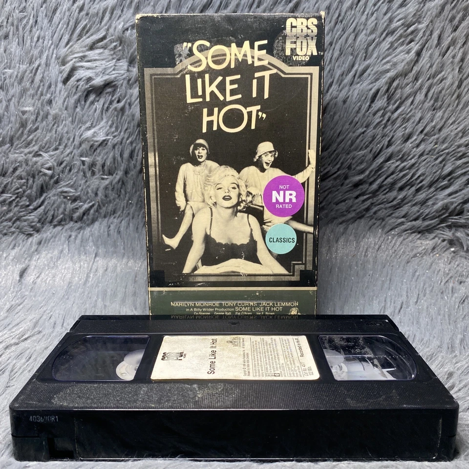 Some Like It Hot 1959 VHS 1984 Marilyn Monroe CBS/FOX Release Classic Movie Film Foto 1 de 4