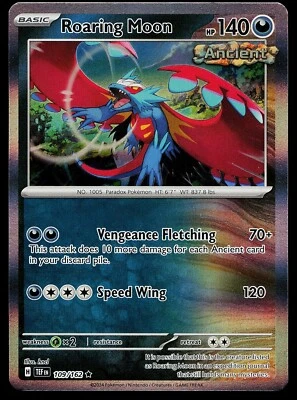 Pokemon TCG Roaring Moon 109/162 SV05: Temporal Forces Holo Rare - Image 1 of 2