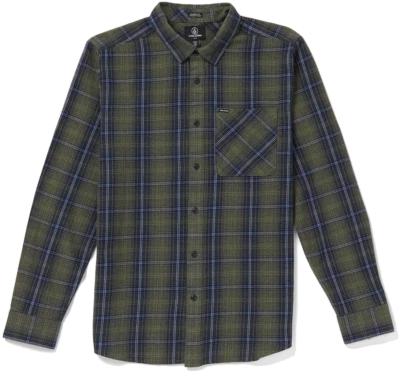 Volcom Heavy Twills Flannel LS Shirt Old Mill - Image 1 of 2