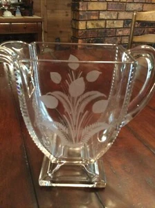 Riverside Glass Jersey Lilyware, Lily Langtry Water Pitcher, Grandmother Core - Picture 1 of 19