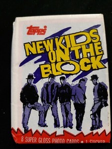 (2) Packs 1989 Topps NEW KIDS ON THE BLOCK (8 Photo Cards, 1 Sticker card)