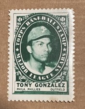 TOPPS 1961 BASEBALL CARD STAMP TONY GONZALEZ