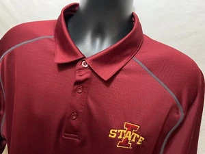 Iowa State Cyclones Under Armour Men's Loose Polo Shirt Red Heatgear Size XXL A2 - Picture 1 of 3