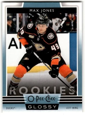 2019-20 Upper Deck O-Pee-Chee Glossy Max Jones Rookie #R-4 Anaheim Ducks - Image 1 of 2