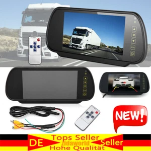 7 Zoll LCD MONITOR INNENSPIEGEL RÜCKSPIEGEL Auto KFZ für Rückfahrkamera DHL! - Bild 1 von 14