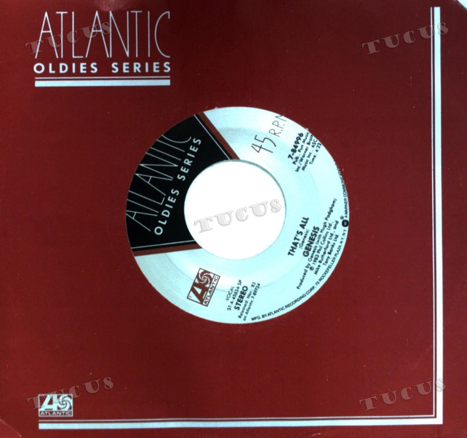 Genesis - Taking It All Too Hard / That's All 7" (VG) .* - Image 1 of 1