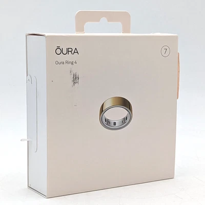 Oura Ring 4 Smart Ring Activity Tracker - Gold US Size 7 - (JZ90-54216-07) - Image 1 of 4