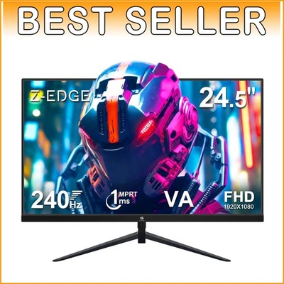Sleek 24.5" Z-Edge 240Hz Gaming Monitor - 1ms Low Motion Blur, Ergonomic Design - Image 1 of 4