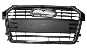 Audi A1 2015-2018 Front Bumper Centre Grille Silver Gray with Chrome 8XA853651B - Picture 1 of 6