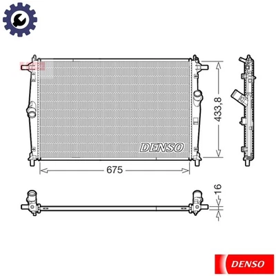 RADIATOR ENGINE COOLING DRM44054 FOR MAZDA 3/CX-0/Hatchback CX-30 P5X4 1.5L 4cyl - Image 1 of 4
