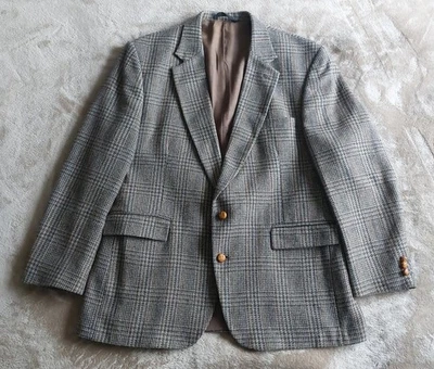 Blazer a Cuadros Oakton De Colección Para Hombre Mezcla de Lana Fútbol Botón Glen | 46R Foto 1 de 4