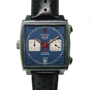 TAG HEUER Monaco Chronograph CAW211P.FC6356 blau Herrenuhr gebraucht #41218 - Bild 1 von 9
