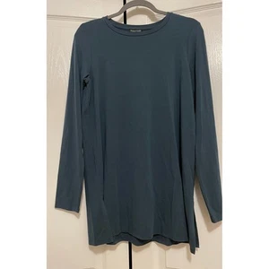Eileen Fisher Tunika Oberteil Damen S Petite Rundhals Langarm dehnbar dunkelblau - Bild 1 von 15