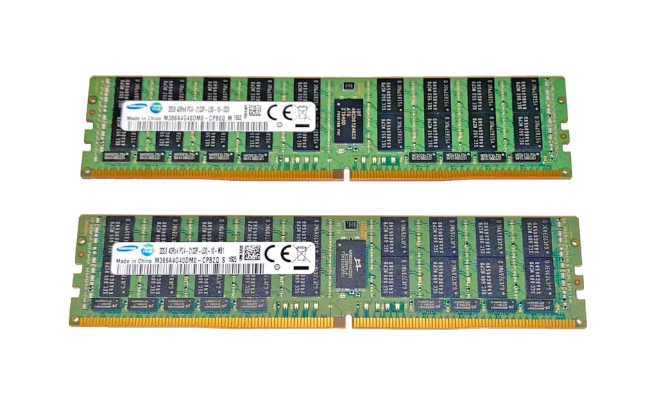 2x Samsung 32GB DDR4-2133 PC4-17000 ECC REG LRDIMM Memory RAM M386A4G40DM0-CPB2Q - Image 1 of 1