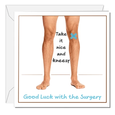 Knee Replacement Surgery Card Congratulations New Knee Operation Fast Recovery - Image 1 of 4