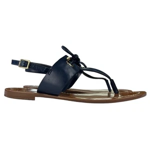 Kate Spade Damen-Sandalen Größe 7,5 Ilia Leder Fersenriemen T-Riemen Schleife flache Schuhe - Bild 1 von 12
