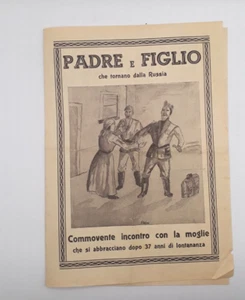 PADRE E FIGLIO TORNANO DALLA RUSSIA 1955 Piazza Marino volantino Cantastorie - Picture 1 of 4