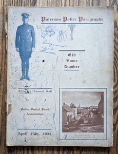 Paterson Police Paragraphs 1925 NJ Annual Ball Burial Fund - Picture 1 of 12