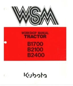 Kubota B1700 B2100 B2400 Workshop Manual Delivered Today - Picture 1 of 6