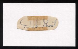 Dick Groat Signed Cut Autographed Index Card Circa 1962 Baseball Signature