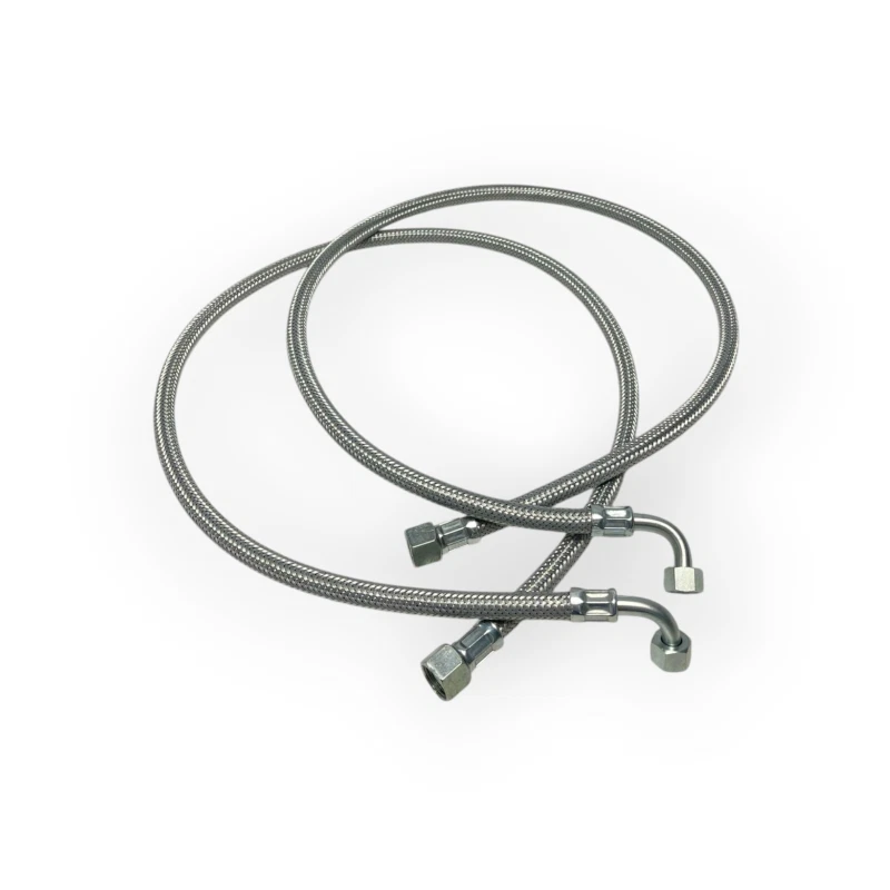 DIFF KIT 2 TUBO FLESSIBILE PER GASOLIO LUNGO 1000 MM 3/8 F x 1/4 F CURVATO