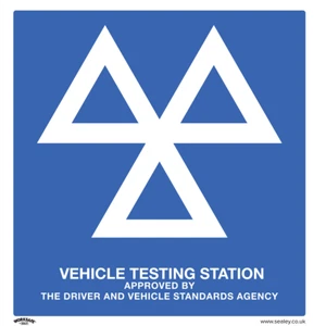 Sealey Rigid Plastic MOT Testing Station Sign 600mm 625mm Standard - Picture 1 of 1