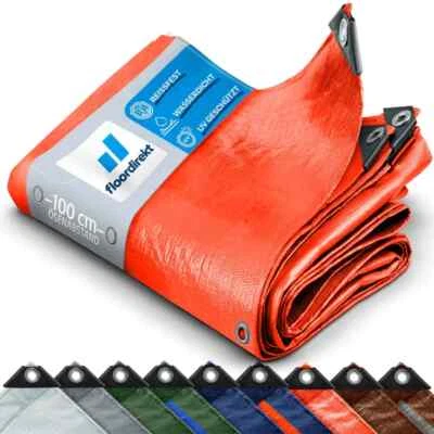 Abdeckplane Gewebeplane Industrieplane Schutzplane Bau Garten Plane Ösen Orange