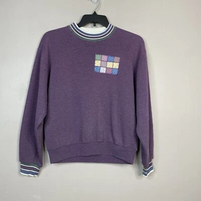 Sudadera De Colección Jerzees Super Sweat Púrpura Cuello Redondo Talla M EE. UU. Foto 1 de 4