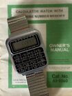 Micronta Calculator Watch w/Phone Memory  with Original Manual. LCD Problem.