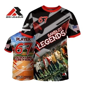 Maglia sportiva PERSONALIZZATA personalizzata nome numero squadra - Sandlot Legends - Softball - Foto 1 di 7