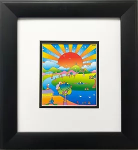 Peter Max "Sustain Comm World '08" NEWLY CUSTOM FRAMED Pop Art Poster - Picture 1 of 3
