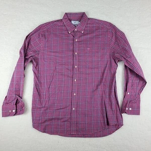 Southern Tide Dress Shirt Mens Large Blue Red Check Plaid Classic Fit Button Up - Picture 1 of 9