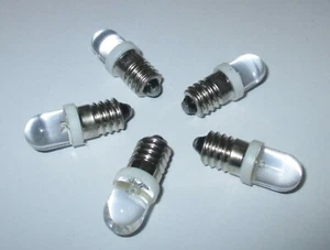 5 x LED E10 für Puppenhaus oder Krippenlampen 3,5-4,5Volt 5 Stück *NEU* - Bild 1 von 1