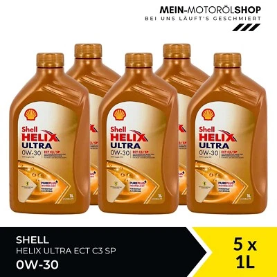 Shell Helix Ultra ECT C3 SP 0W-30 Mercedes MB 229 BMW LL 5x1 Liter = 5 Liter - Bild 1 von 4