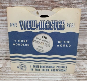 Vintage View-Master reel #670 Rio De Janeiro – I Brazil 1948 - Picture 1 of 4