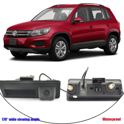 Car Trunk Handle w/ Rear View Camera Reverse Parking for VW Tiguan 2012-2016 - Image 1 of 4