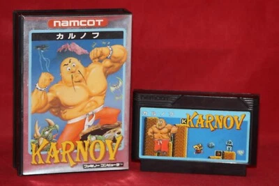Karnov (Nintendo Famicom, 1987) Authentic Game Cartridge + Case (NAM-KA-4900) - Image 1 of 4