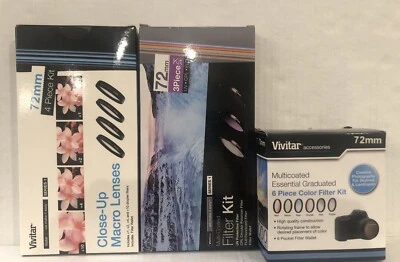3 X Vivitar Series 1 72mm Lens  Filters / 4X Case-Up * 6 X Color * UV CPL FLD - Image 1 of 4