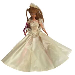 Vintage 1969 Uneeda Dollikin 11" Action Girl Doll Barbie Wedding Dress