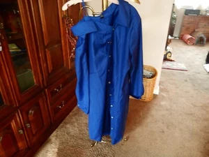 Shein X Navy Blue Snap Front Off One Shoulder Mid Calf Dress 1XL BRAND NEW TAGS - Picture 1 of 13