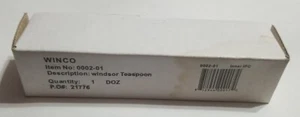 Winco 0002-01 Windsor 18/0 Stainless Steel Restaurant Tea Spoons 12EA - Picture 1 of 5